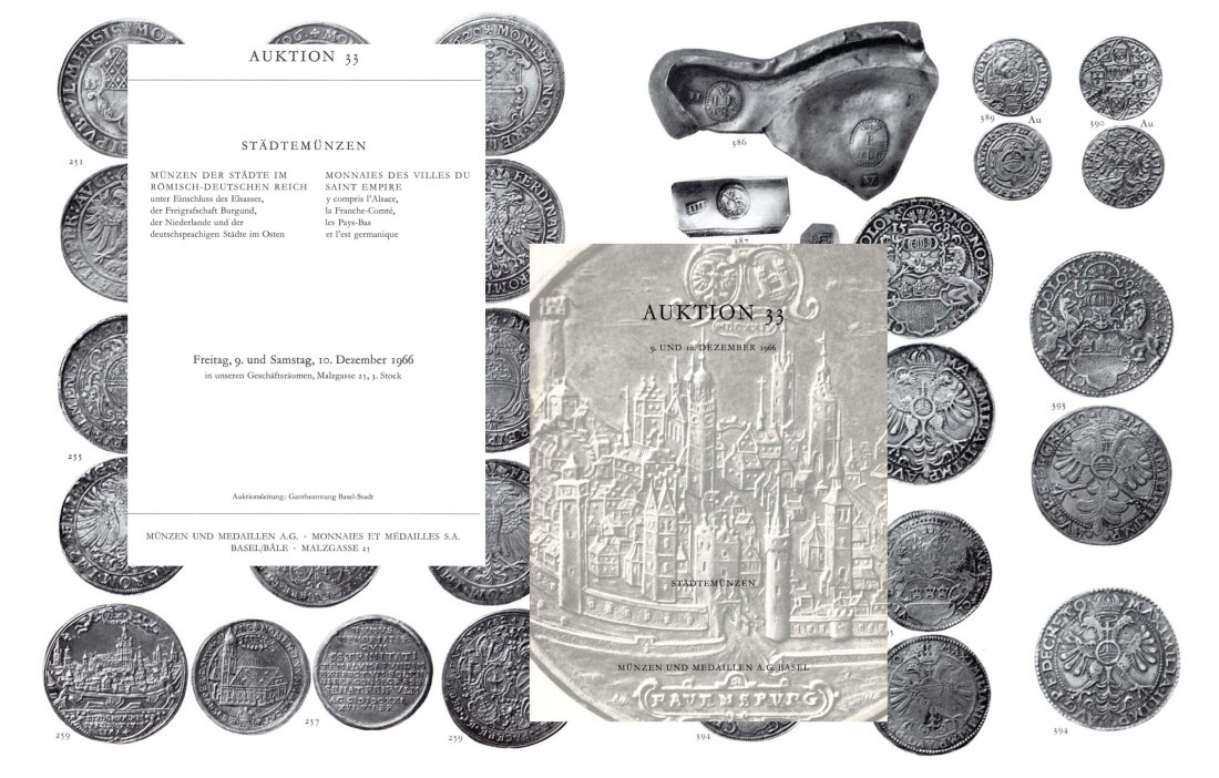  Münzen & Medaillen AG Basel - Auktion 33 (1966) Sammlung STÄDTEMÜNZEN im Römisch Deutschen Reich   