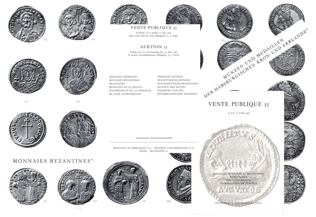  Münzen & Medaillen AG Basel - Auktion 35 (1967) Sammlungen Byzanz ,Brakteaten ,Habsburg   