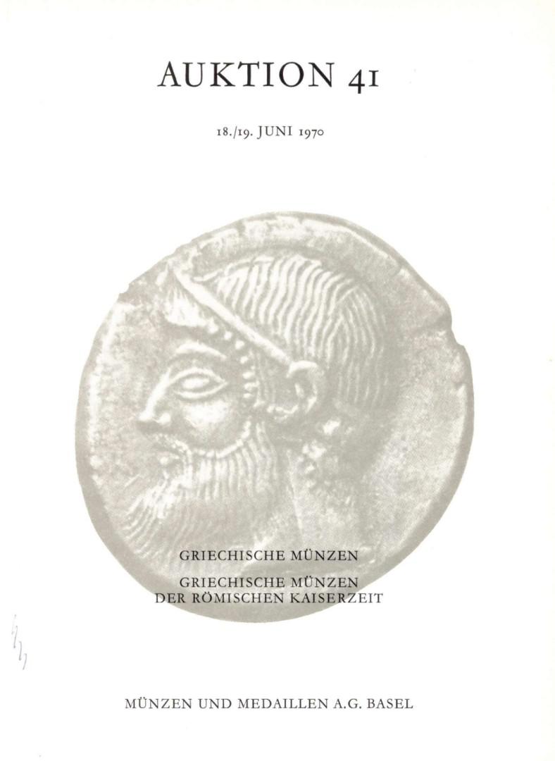  Münzen & Medaillen AG Basel 41 1970 Griechenland Antike -Griechische Münzen der römischen Kaiserzeit   