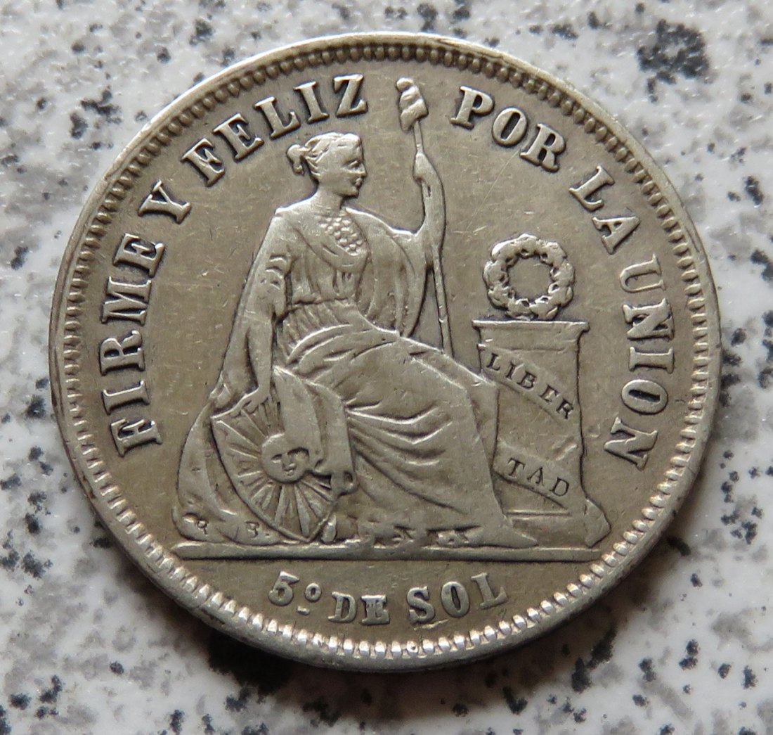  Peru 1/5 Sol 1866   