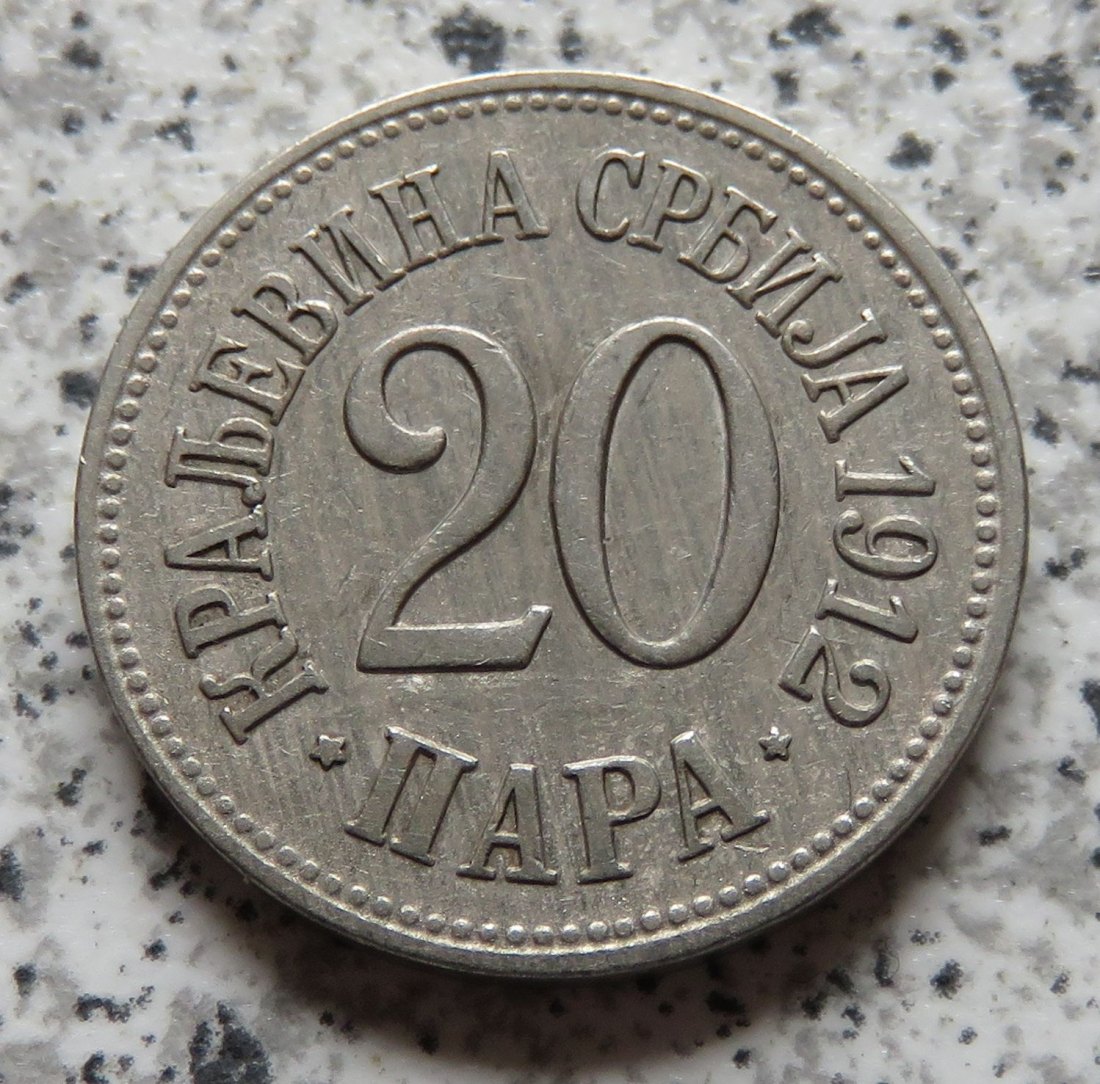  Serbien 20 Para 1912   