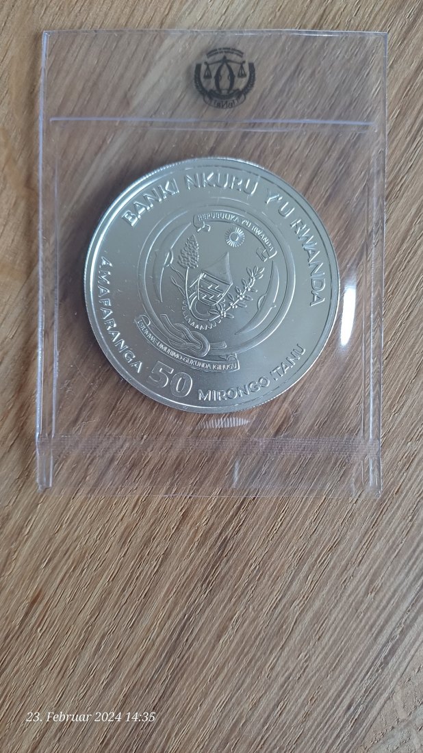  1 Unze (oz) Silber African Ounce Pelikan Silbermünze 2022 Ruanda   