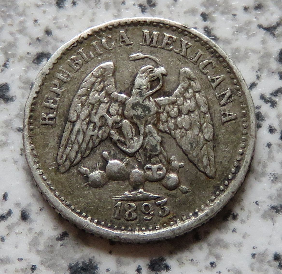  Mexiko 5 Centavos 1893 Ga S, selten   