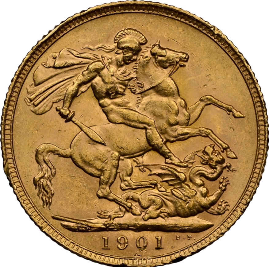  UK 1 Sovereign 1901 | MS62 | Victoria 3. Portrait   