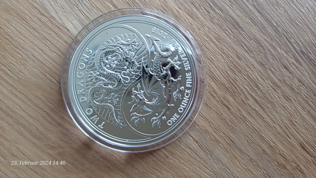  Two dragons Royal Mint United Kingdom 2018   