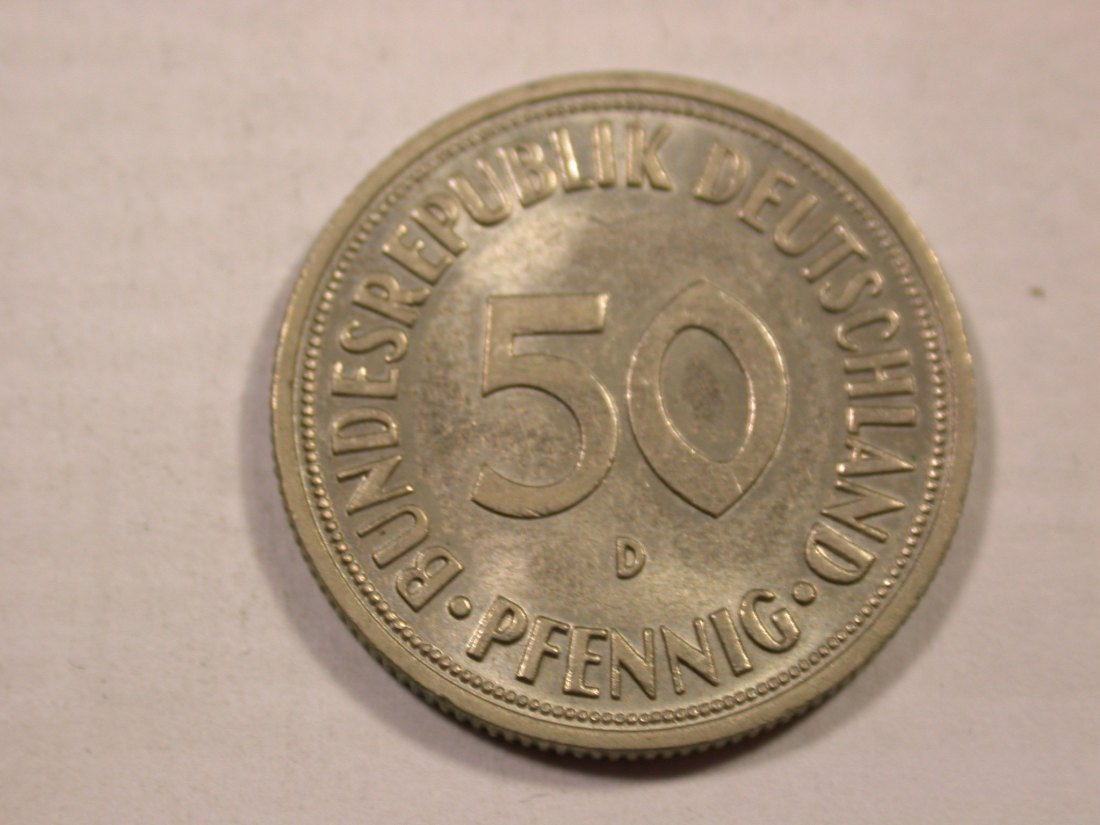  I3  BRD  50 Pfennig 1969 D in f.st/St  Originalbilder   