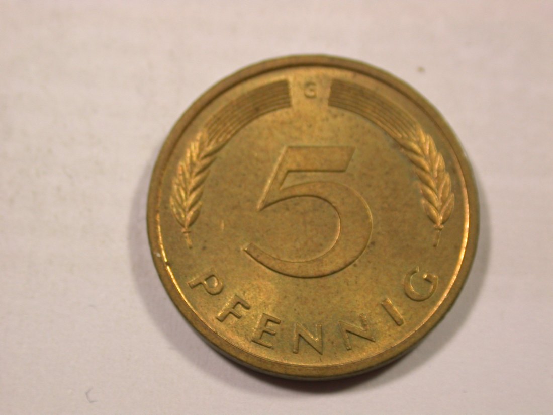  I3  BRD  5 Pfennig 1978 G in f.st  Originalbilder   