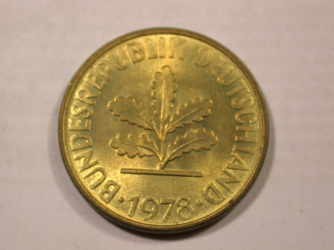  I3  BRD  10 Pfennig 1978 D in f.st/ST  Originalbilder   