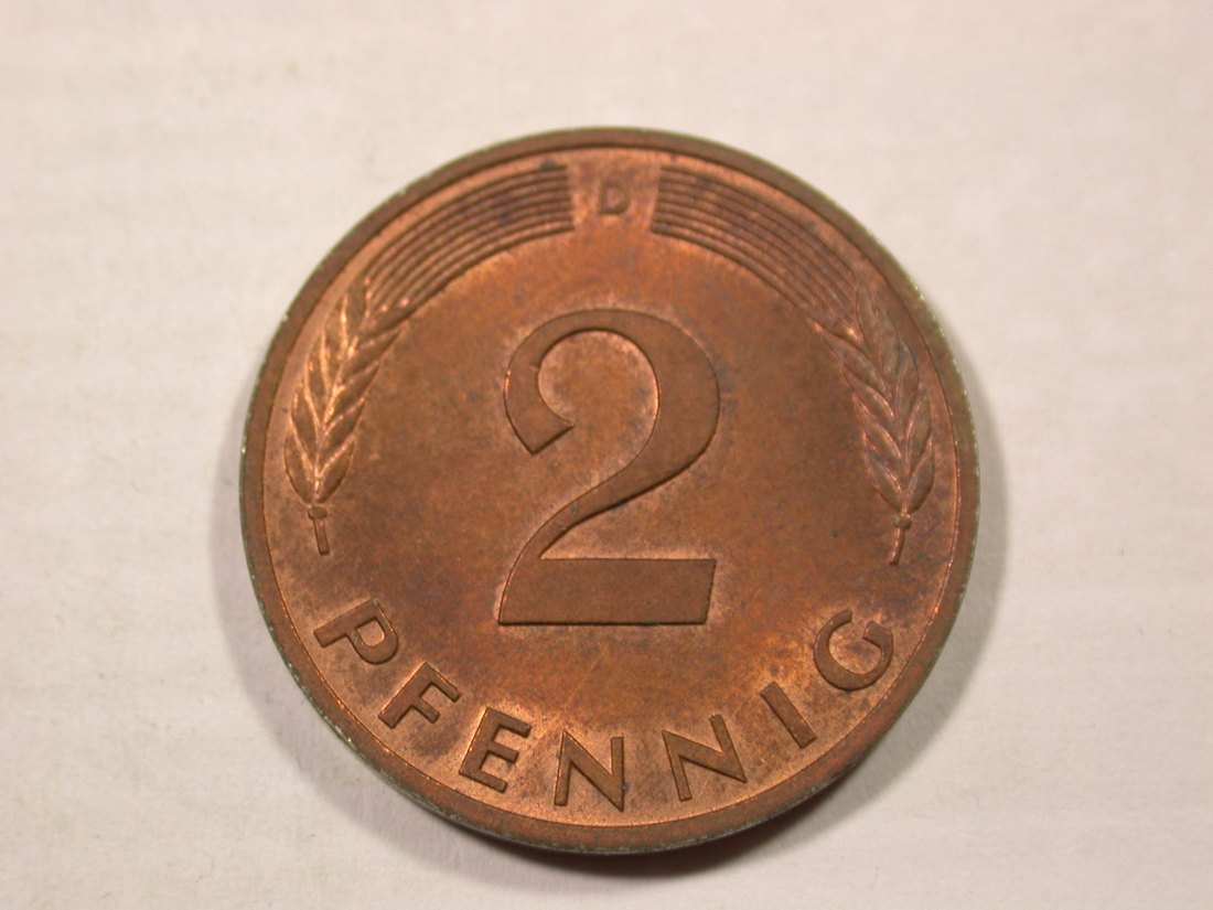  I3  BRD  2 Pfennig 1978 D in f.st  Originalbilder   