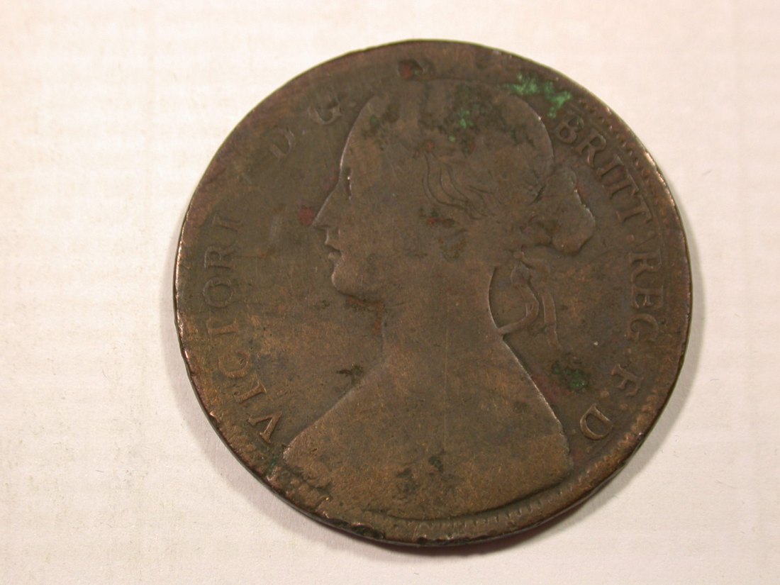  I3  Grossbritanien Victoria  1 Penny 1861 f.s  Originalbilder   