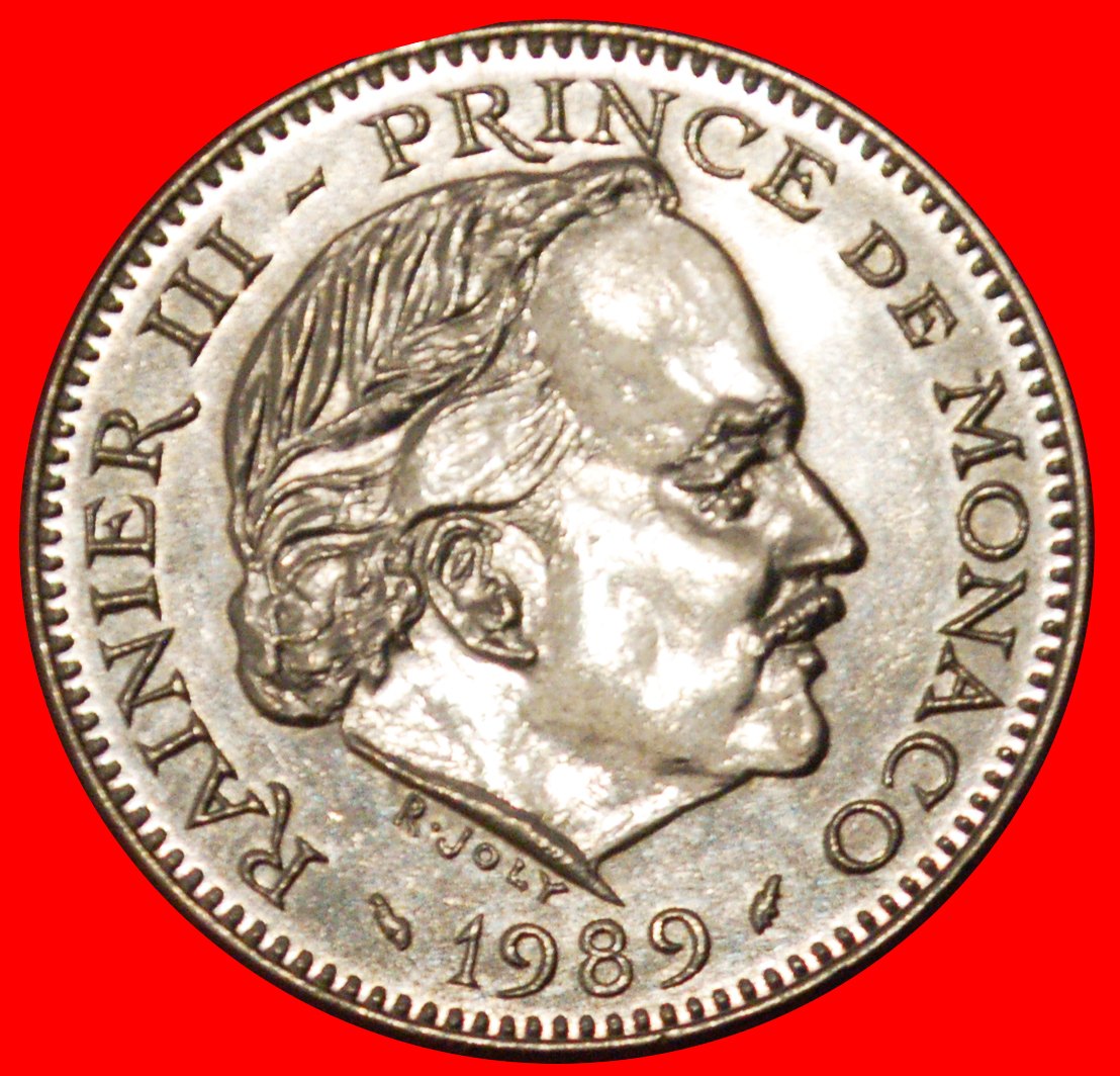  * FRANKREICH (1970-1995): MONACO★5 FRANC 1989 UNGEWÖHNLICH! RAINIER III. (1949-2005)★OHNE VORBEHALT!   