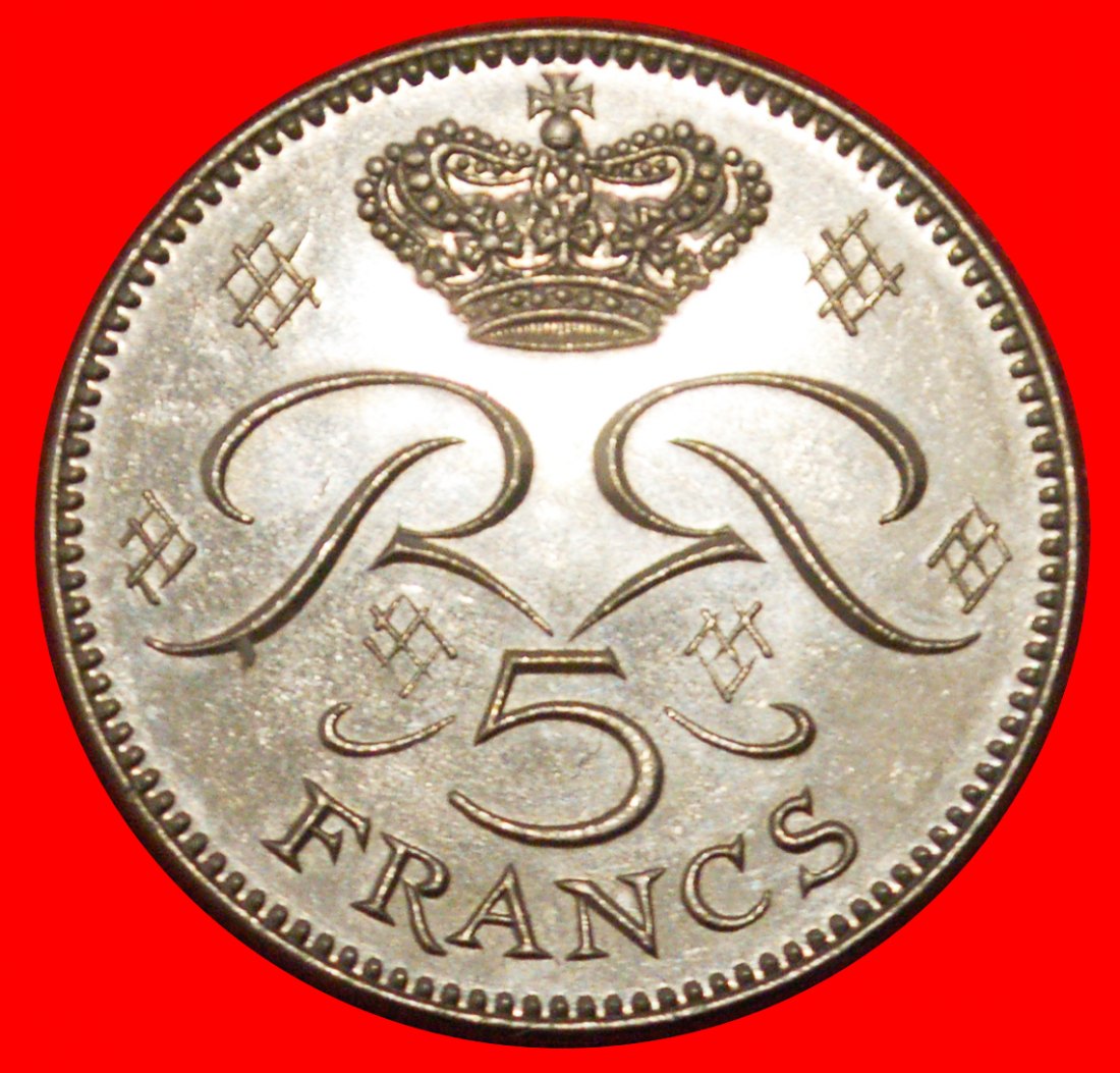  * FRANCE (1970-1995): MONACO ★ 5 FRANCS 1989 UNCOMMON RAINIER III (1949-2005★LOW START ★ NO RESERVE!   