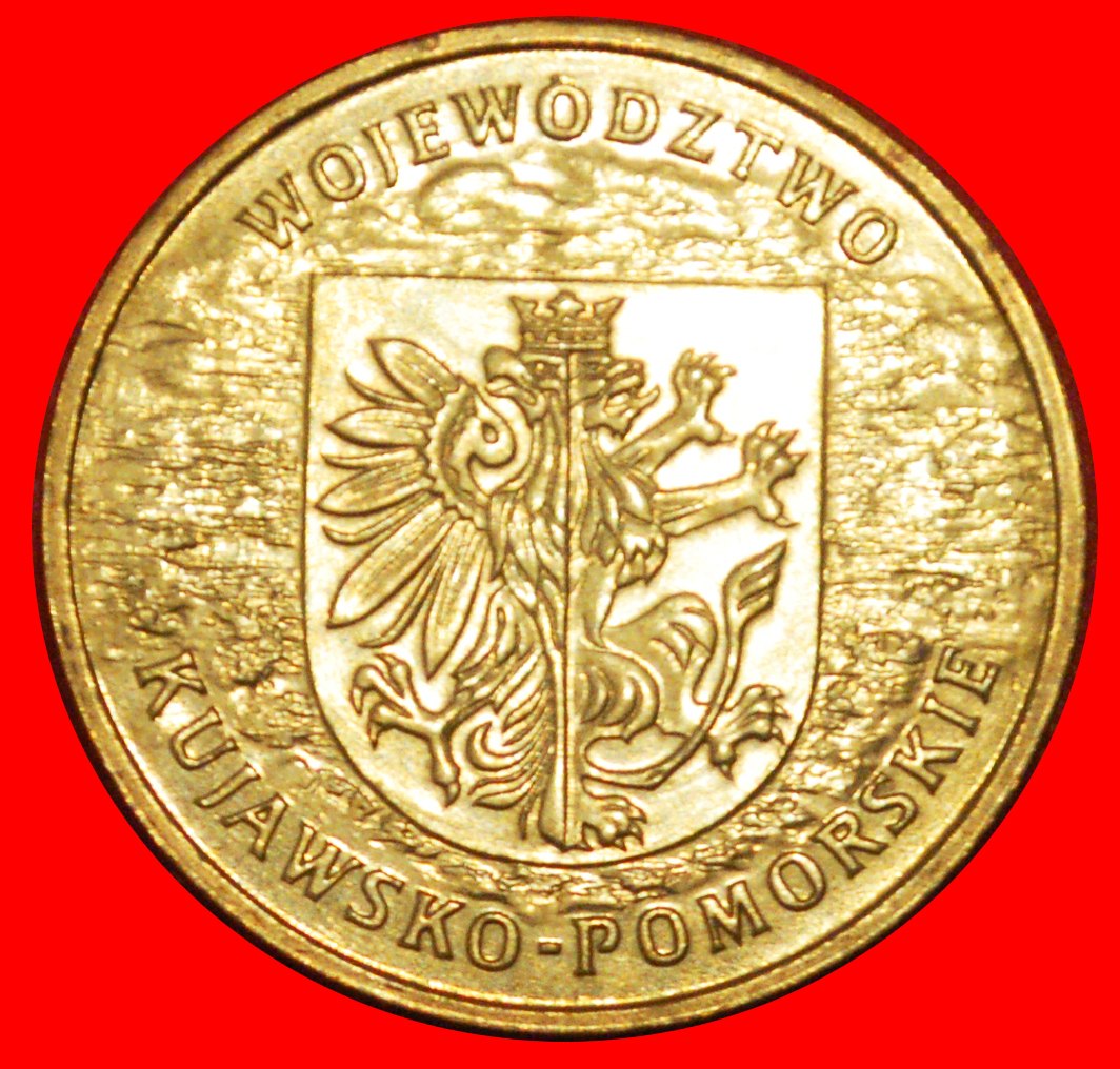 * KUJAVIAN-POMERANIAN UNCOMMON: POLAND ★ 2 ZLOTY 2004 NORDIC GOLD UNC LUSTRE★LOW START ★ NO RESERVE!