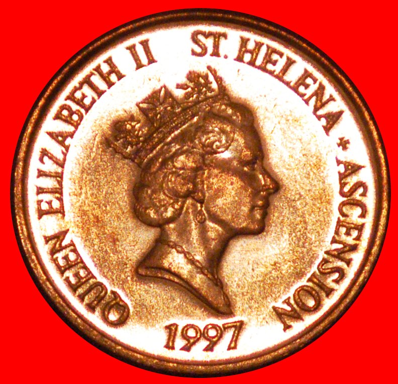  * GROSSBRITANNIEN 1997-2006: ST.HELENA&ASCENSION★1 PENNY 1997 FISCH STG STEMPELGLANZ★OHNE VORBEHALT!   