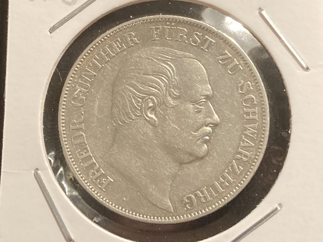 Altdeutschland - 1 Taler 1866 Schwarzburg Rudolstadt - Silbermünze