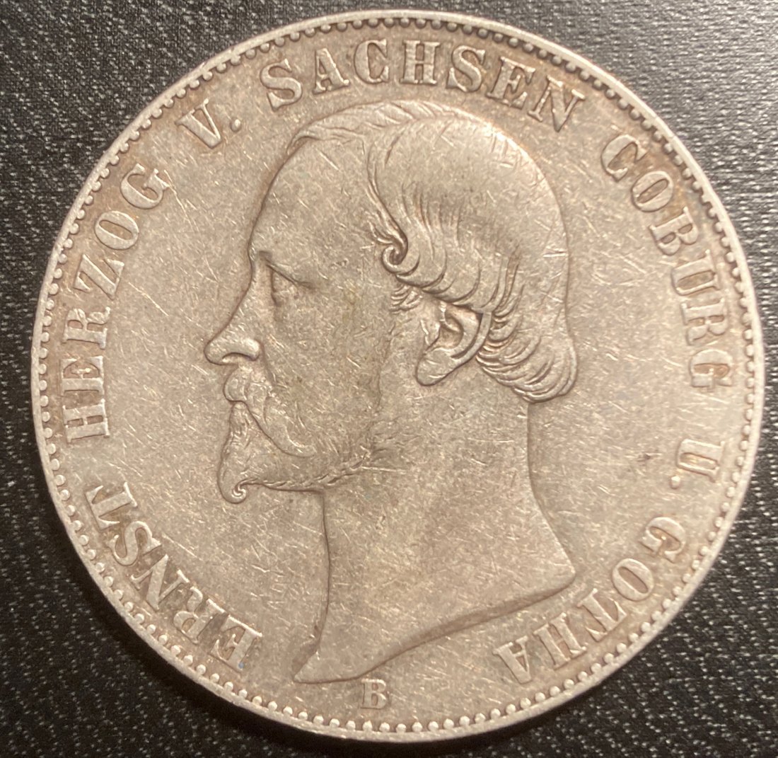 Altdeutschland - 1 Taler 1862 Sachsen Coburg u. Gotha - Silbermünze