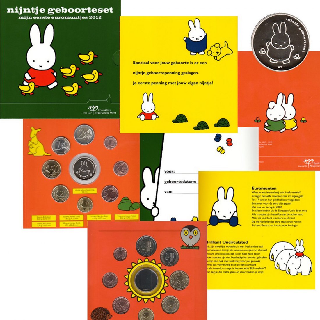  Offiz. Sonder-KMS Niederlande *Nijntje Geburtenset* 2012 nur 2.500 Stück!   
