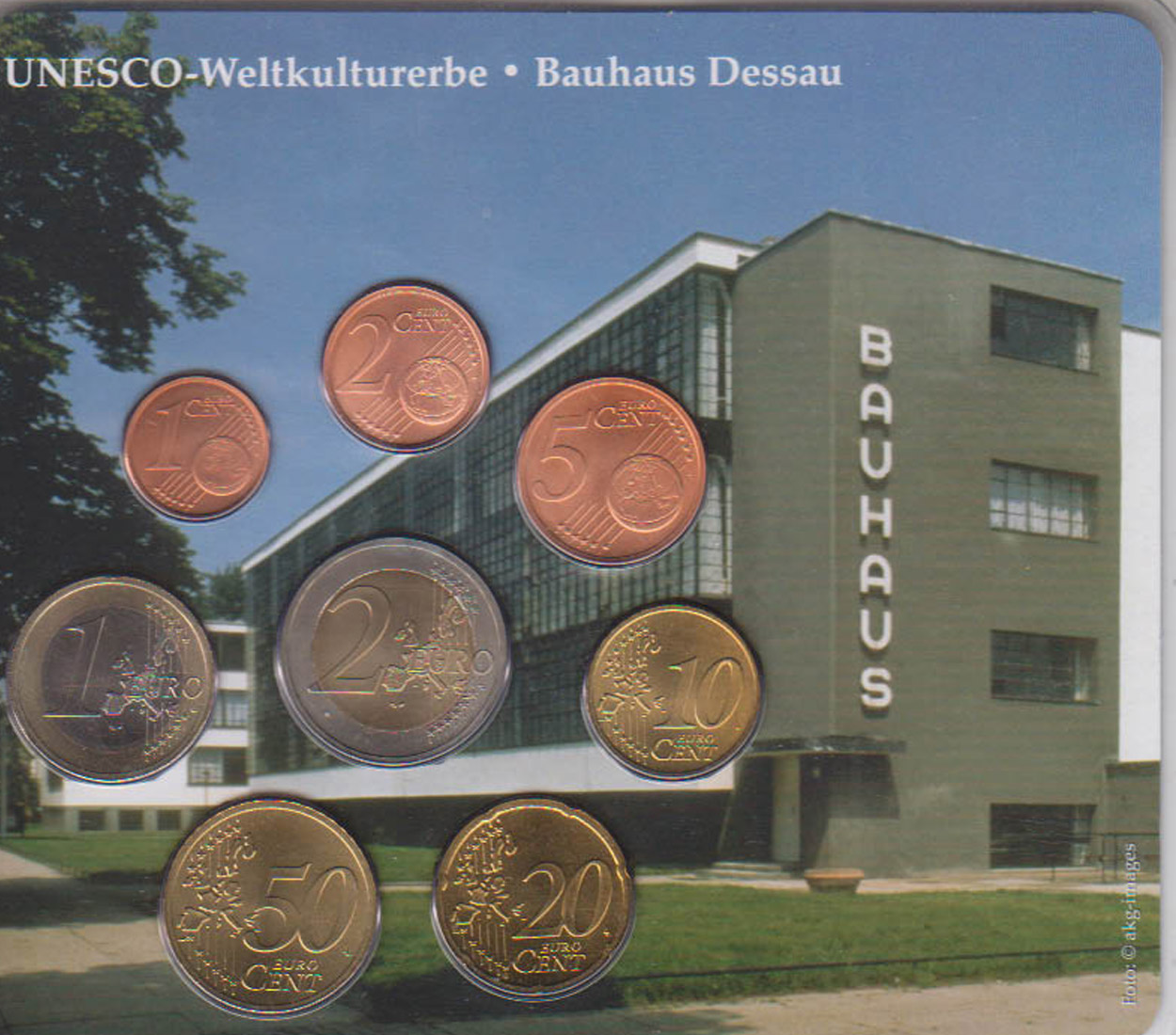  Sonder-KMS BRD mit *UNESCO-Weltkulturerbe - Bauhaus Dessau* 2003 nur 500 Stück!   