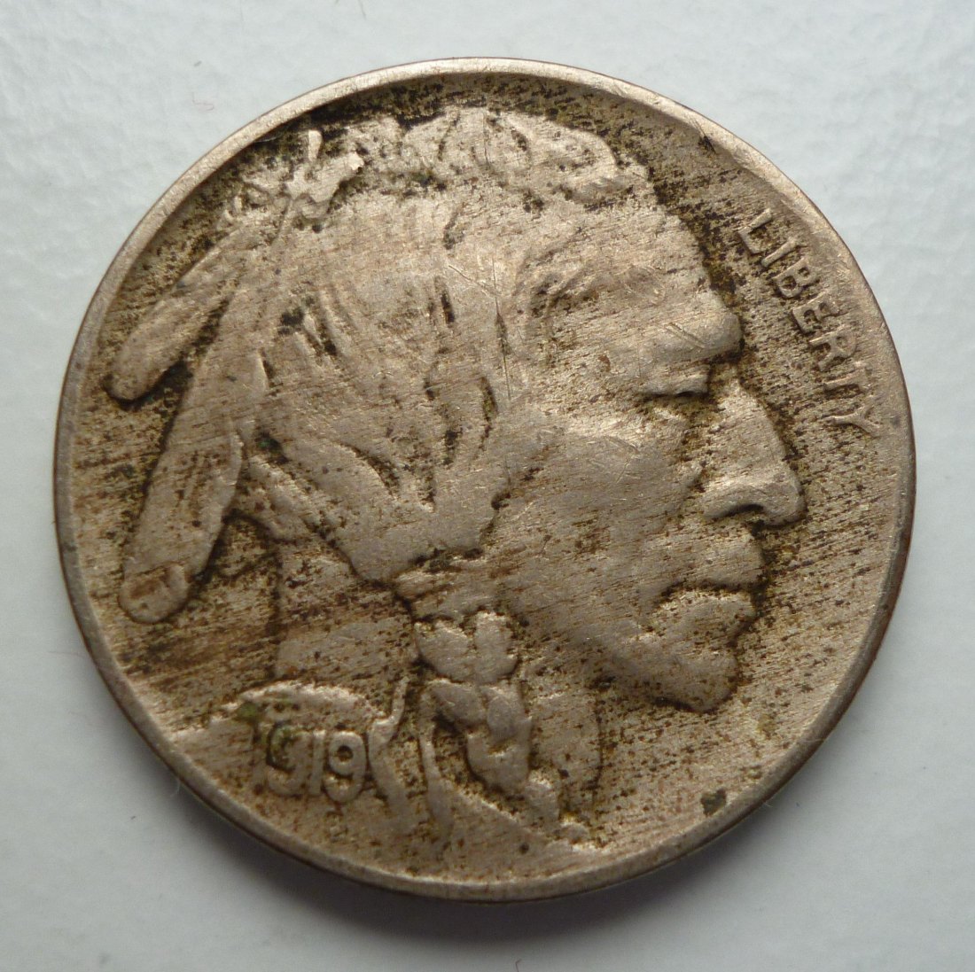 USA 5 Cents 1919 Indianerkopf/Büffel   
