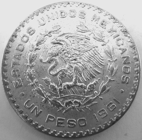  Mexico 1 Peso 1961   