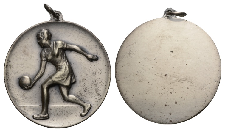  Medaille o.J.; versilberte Bronze ; Ø 50 mm; 50 g; einseitig; tragbar   