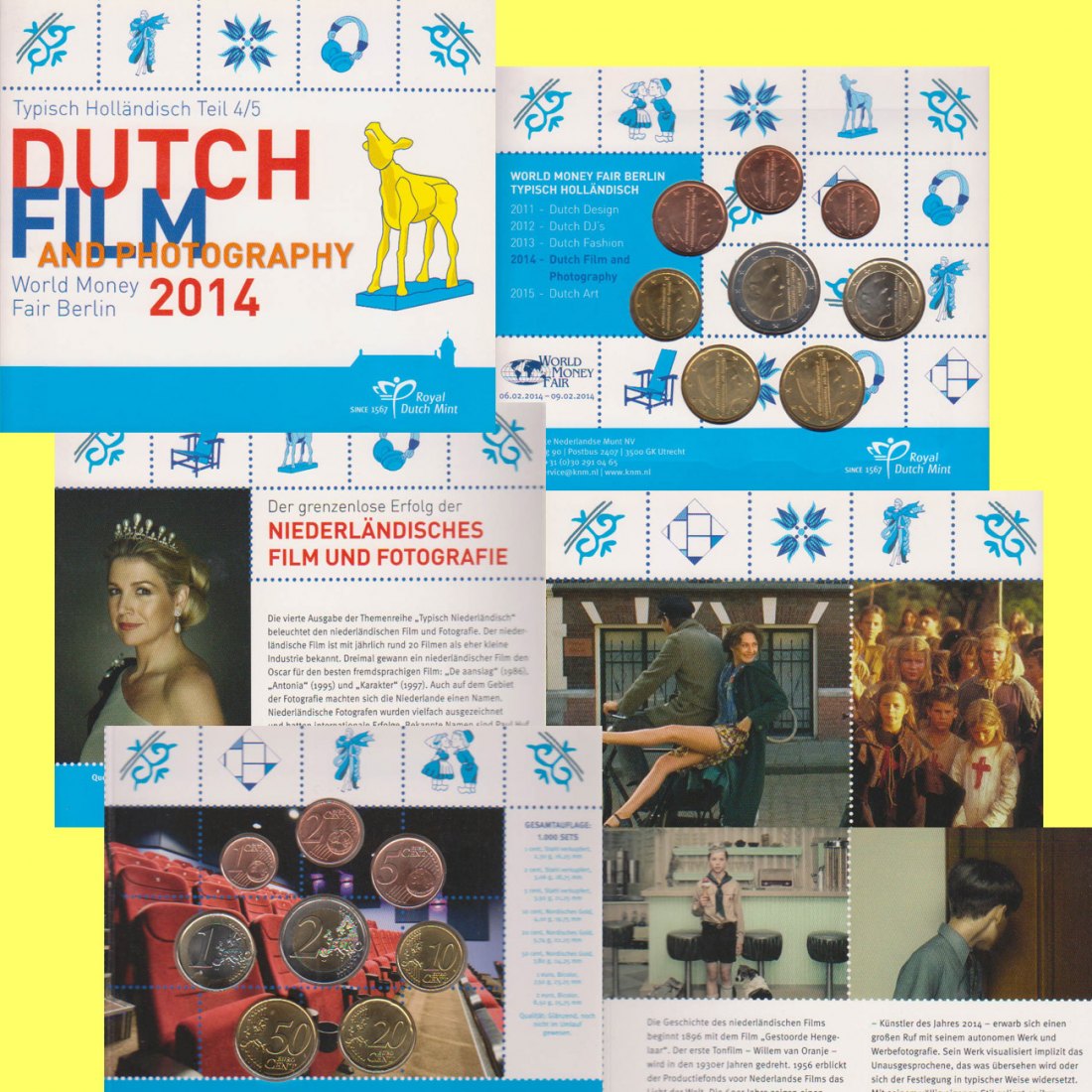  Offiz Sonder-KMS Niederl. *WMF Berlin - Dutch Film and Photography* 2014 nur 1.000St!   