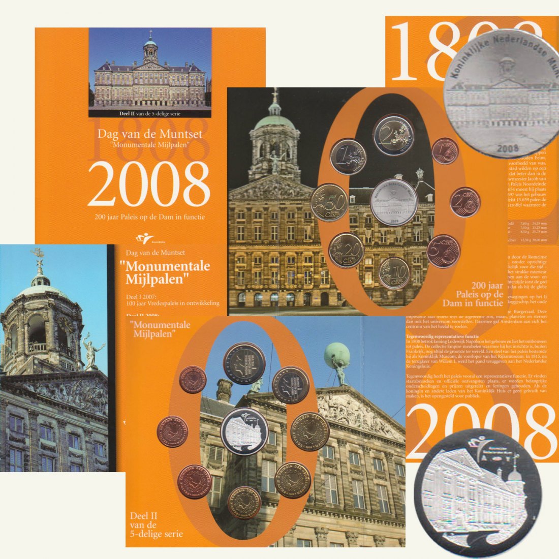  Offiz. Sonder-KMS Niederlande *Dag van de Muntset* 2008 mit Silbermed. nur 2.008 Stück!   