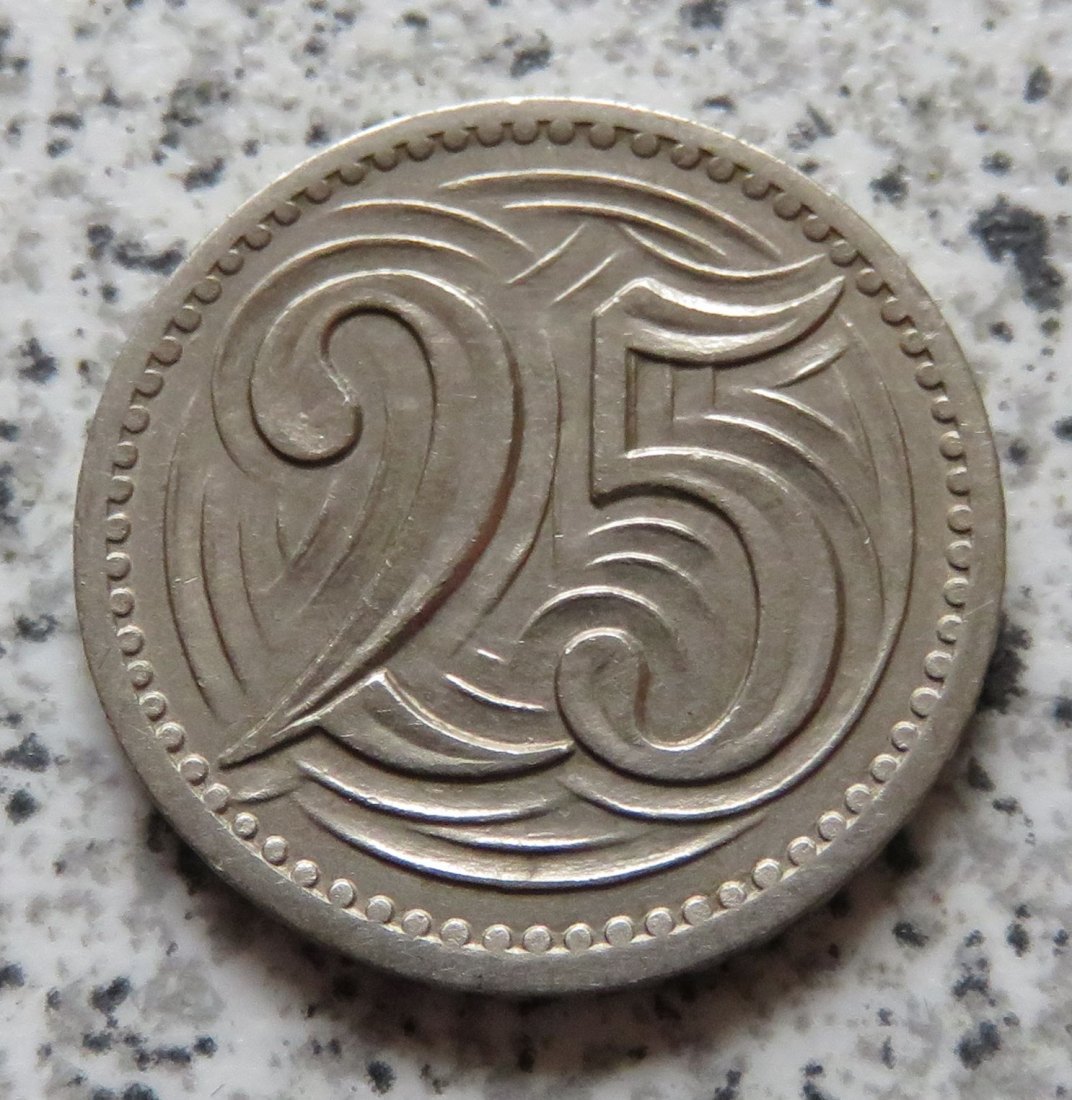  Tschechoslowakei 25 Heller 1933   