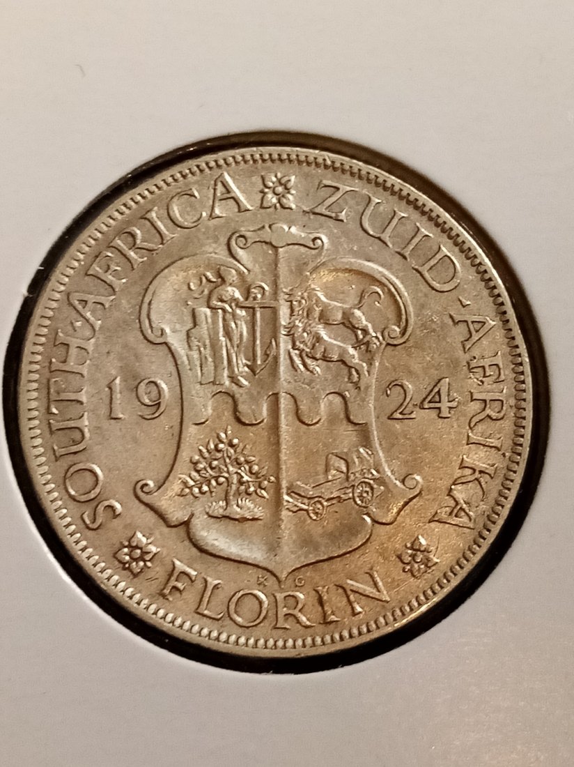  South Africa - 1 Florin 1924 silber   