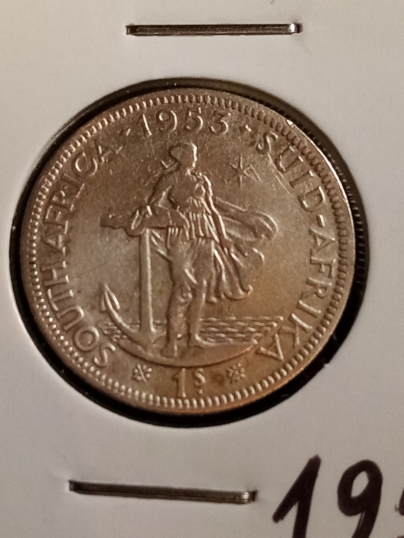  South Africa - 1 Shilling 1953 silber   