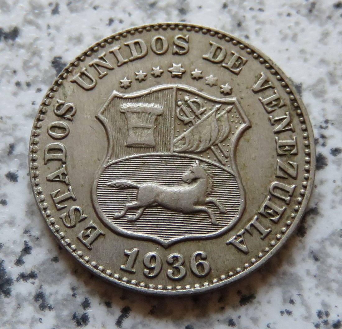  Venezuela 5 Centimos 1936   