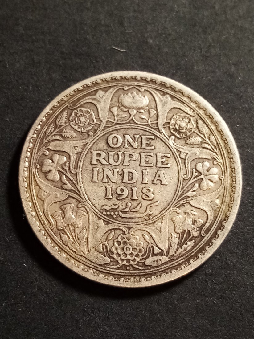  Britisch-Indien - 1 Rupeee 1918   