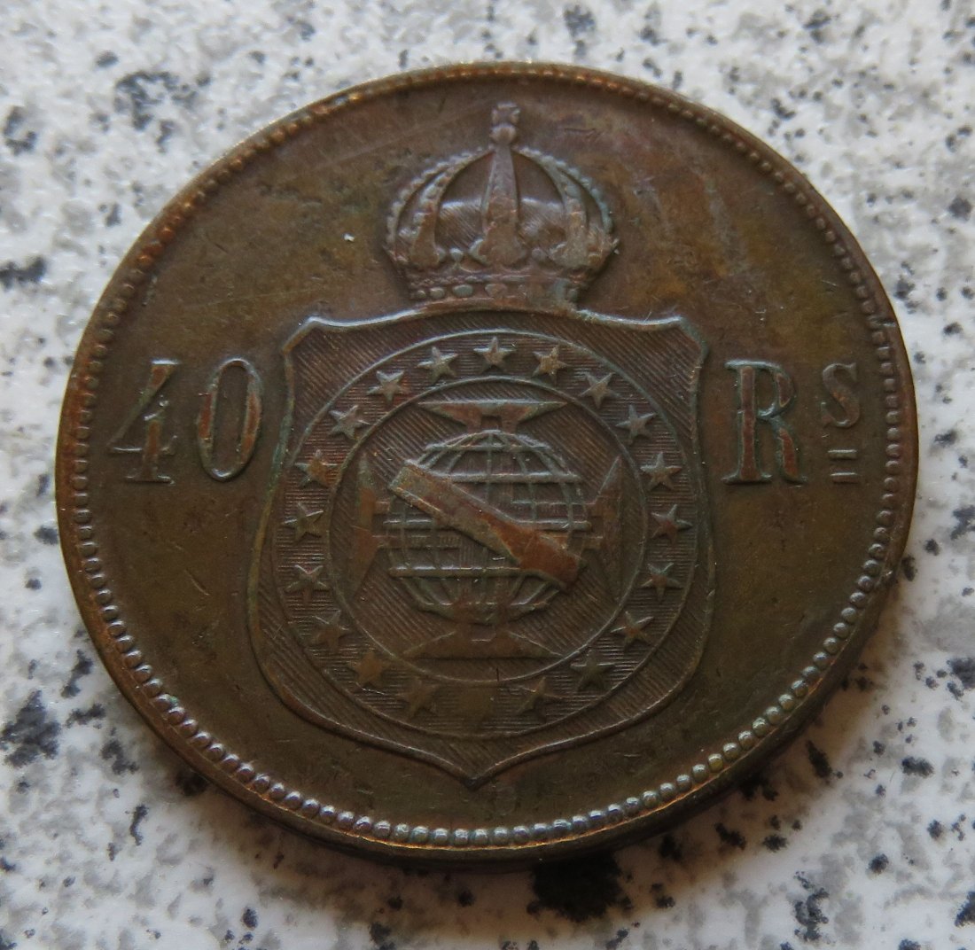 Brasilien 40 Reis 1873   