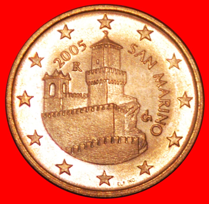  * ITALIEN (2002-2016): SAN MARINO ★ 5 EUROCENT 2005R SELTEN BU STEMPELGLANZ! ★OHNE VORBEHALT!   