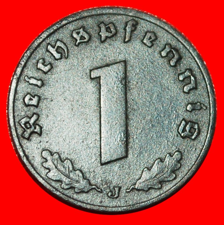  * DRITTES REICH (1933-1945): DEUTSCHLAND ★ 1 REICHSPFENNIG 1941J! HAMBURG 1940-1945!★OHNE VORBEHALT!   