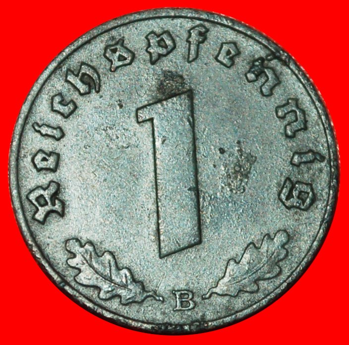  * AUSTRIA 1940-1945: GERMANY ★ 1 PFENNIG 1942B SWASTIKA 3 REICH (1933-1945) ★LOW START ★ NO RESERVE!   