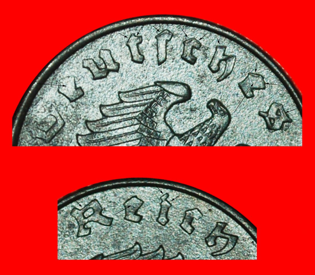  * DRITTES REICH (1933-1945): DEUTSCHLAND ★ 5 REICHSPFENNIG 1942A FEHLER! 1940-1945! ★OHNE VORBEHALT!   