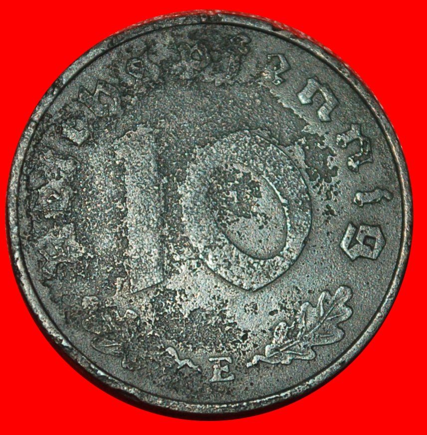  * HAKENKREUZ: DEUTSCHLAND ★ 10 PFENNIG 1940E SACHEN! 3. REICH 1933-1945! ★OHNE VORBEHALT!   