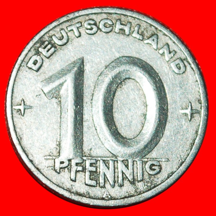  * KOMMUNISTISCHE STERNE (1948-1950): DEUTSCHLAND ★ 10 PFENNIG 1949A!★OHNE VORBEHALT!   