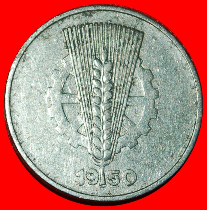  * KOMMUNISTISCHE STERNE (1948-1950): DEUTSCHLAND ★ 10 PFENNIG 1950A!★OHNE VORBEHALT!   