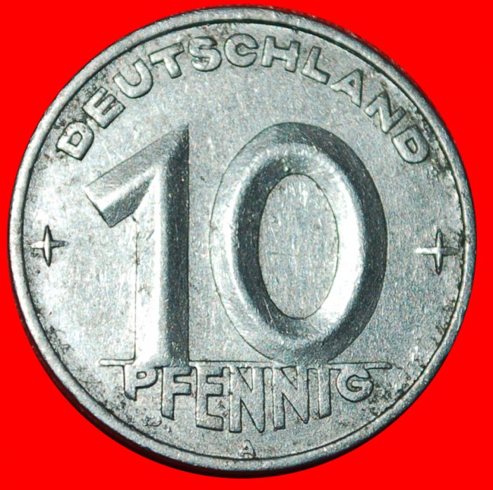  * COMMUNIST STARS (1948-1950): GERMANY ★ 10 PFENNIGS 1950A!★LOW START ★ NO RESERVE!   