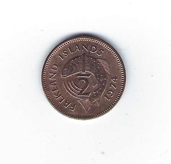  Falkland Inseln 1/2 Penny 1974   