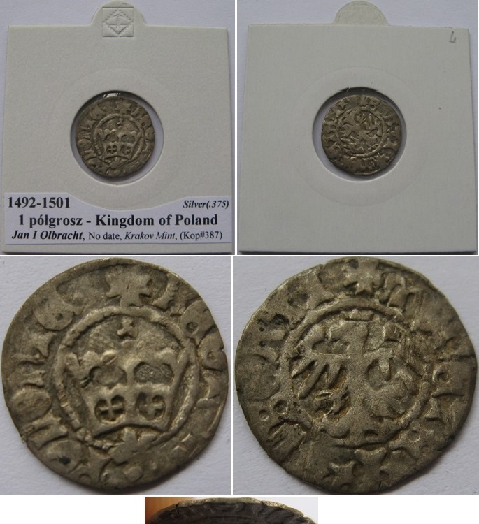  1492-1501, Kingdom of Poland (Jan I Olbracht)- 1 Pólgrosz, Krakov Mint   
