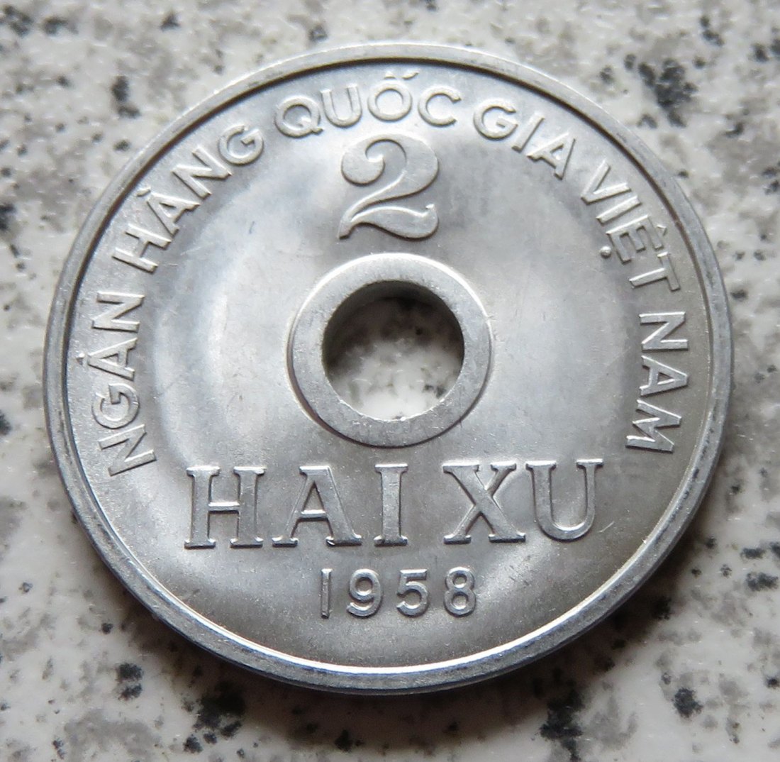  Vietnam 2 Xu 1958, Erhaltung   