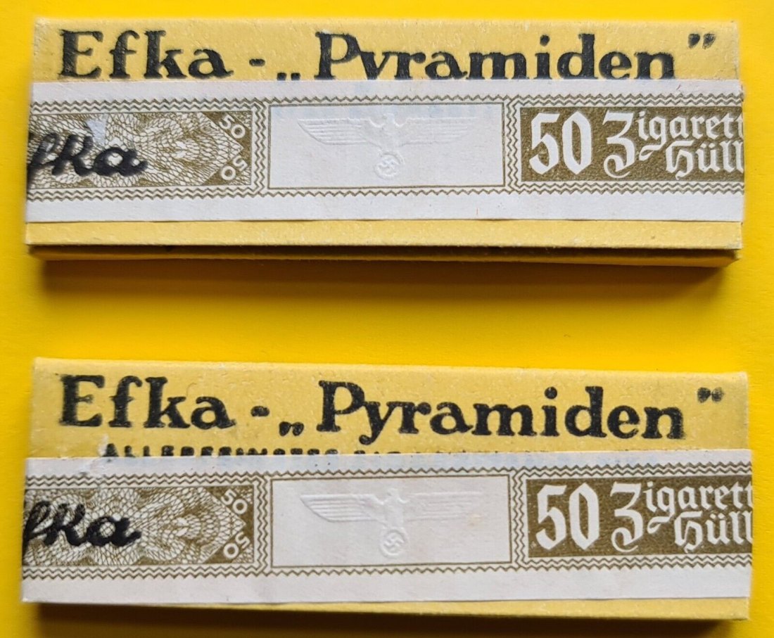  2x 50 Blatt EFKA Zigarettenblättchen aus dem Dritten Reich ungeöffnet !   