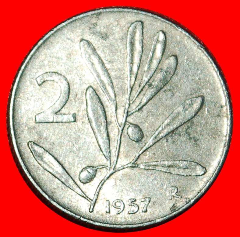  * BEE (1953-2001): ITALY ★ 2 LIRE 1957R! ★LOW START ★ NO RESERVE!   