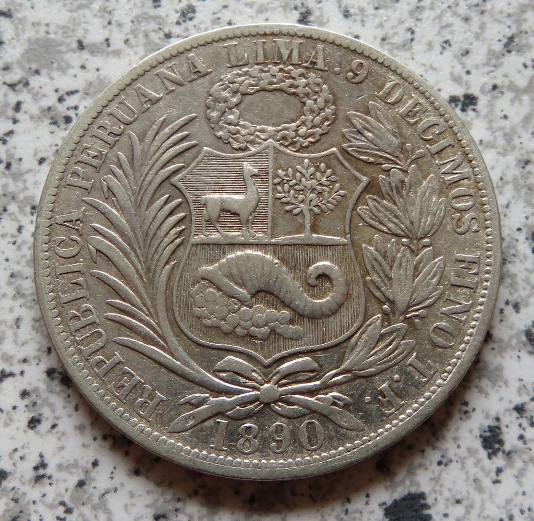  Peru 1 Sol 1890   