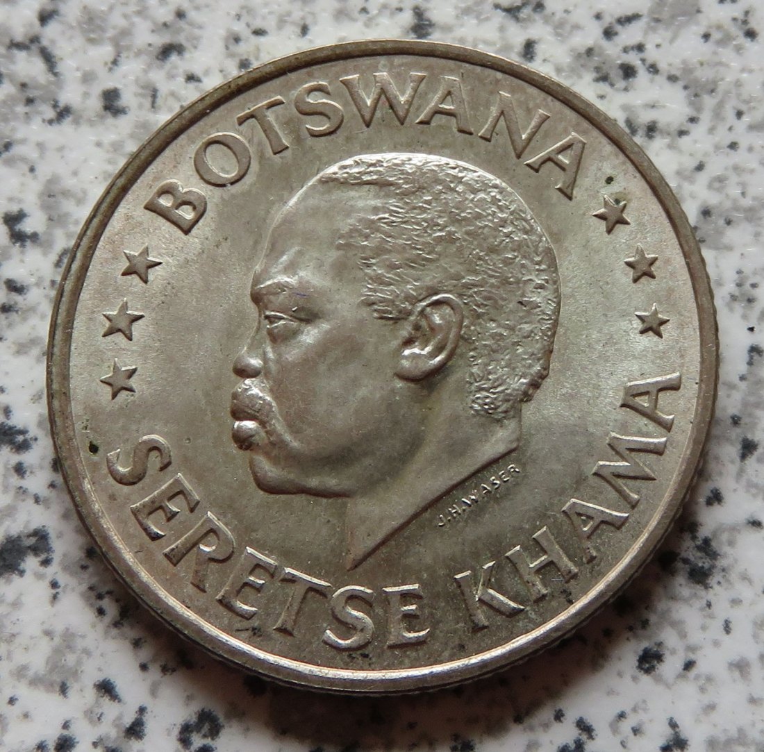  Botswana 50 Cents 1966, etwas seltener   