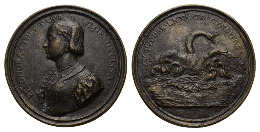  Medaille; Bronze; Elenora Toletana flor DVCISSA; 151,58 g, Ø 82,9 mm   