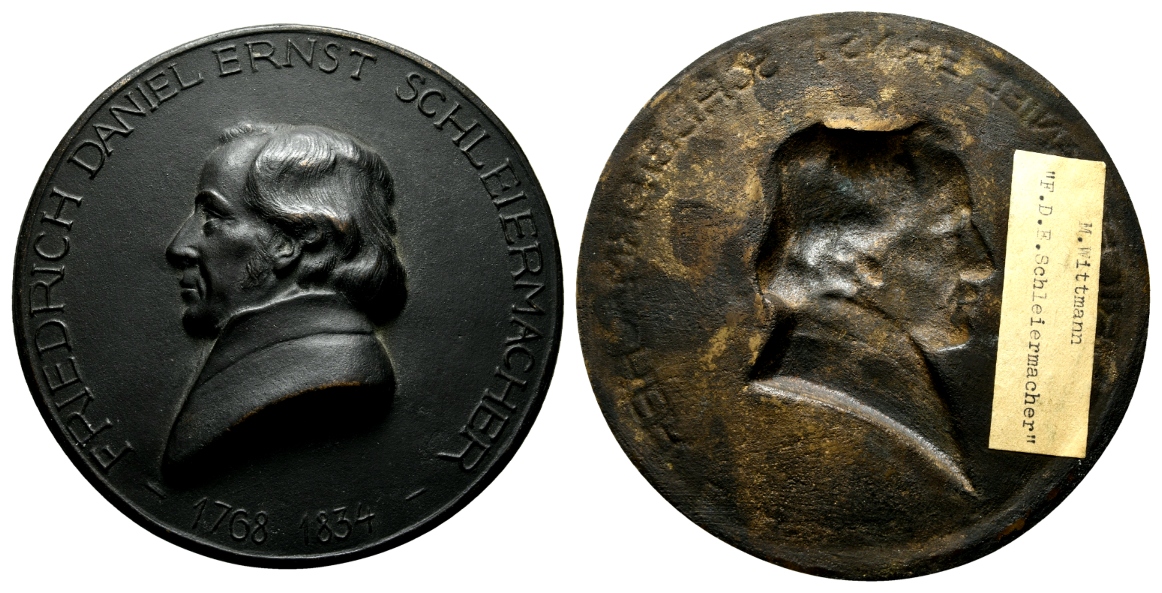  Medaille; Eisen; Friedrich Daniel Ernst Schleiermacher; 224 g, Ø 113,3 mm   